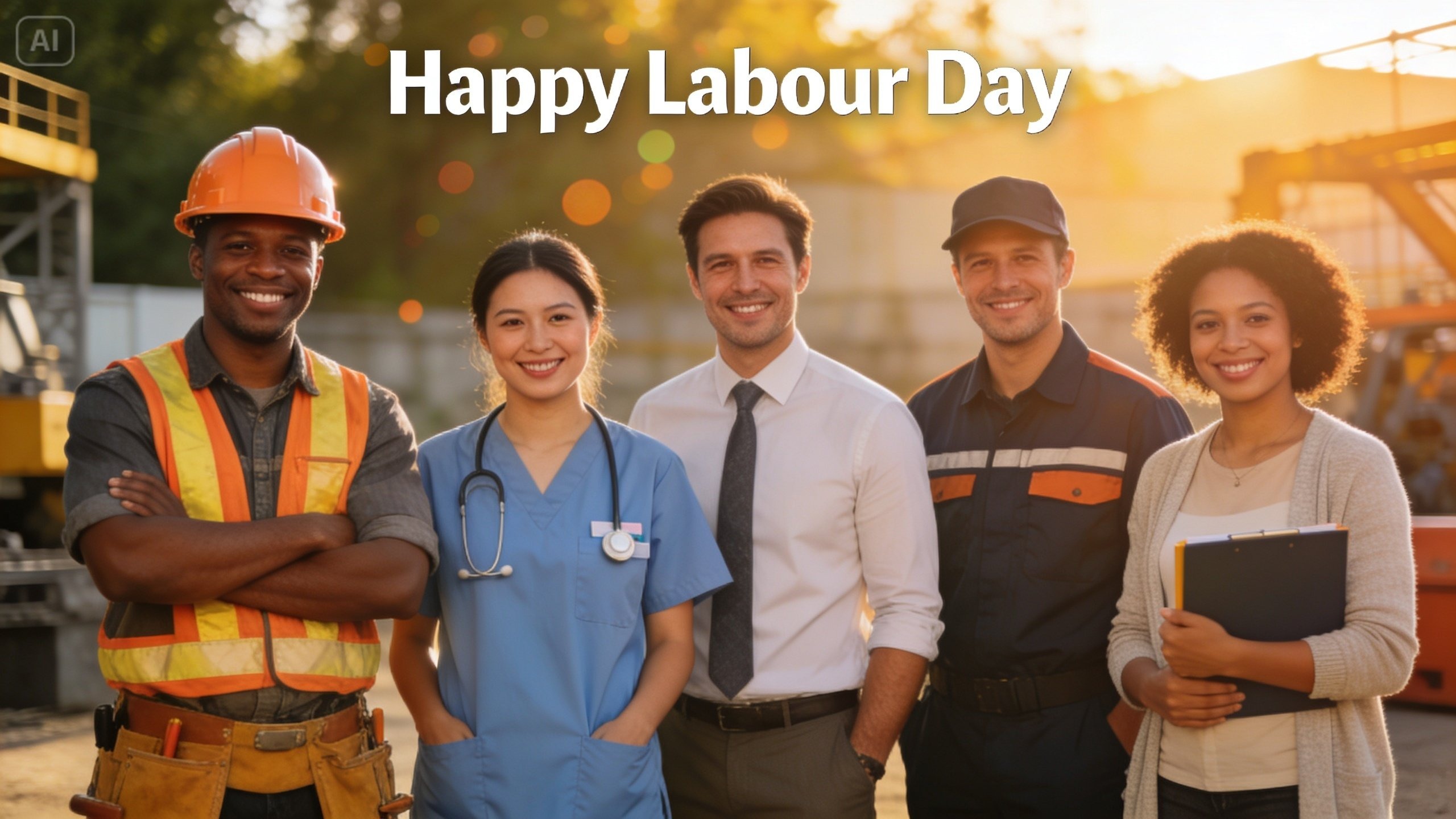 Stijlvoorinstellingen en snelle assistentie voor Labor Day-kaart