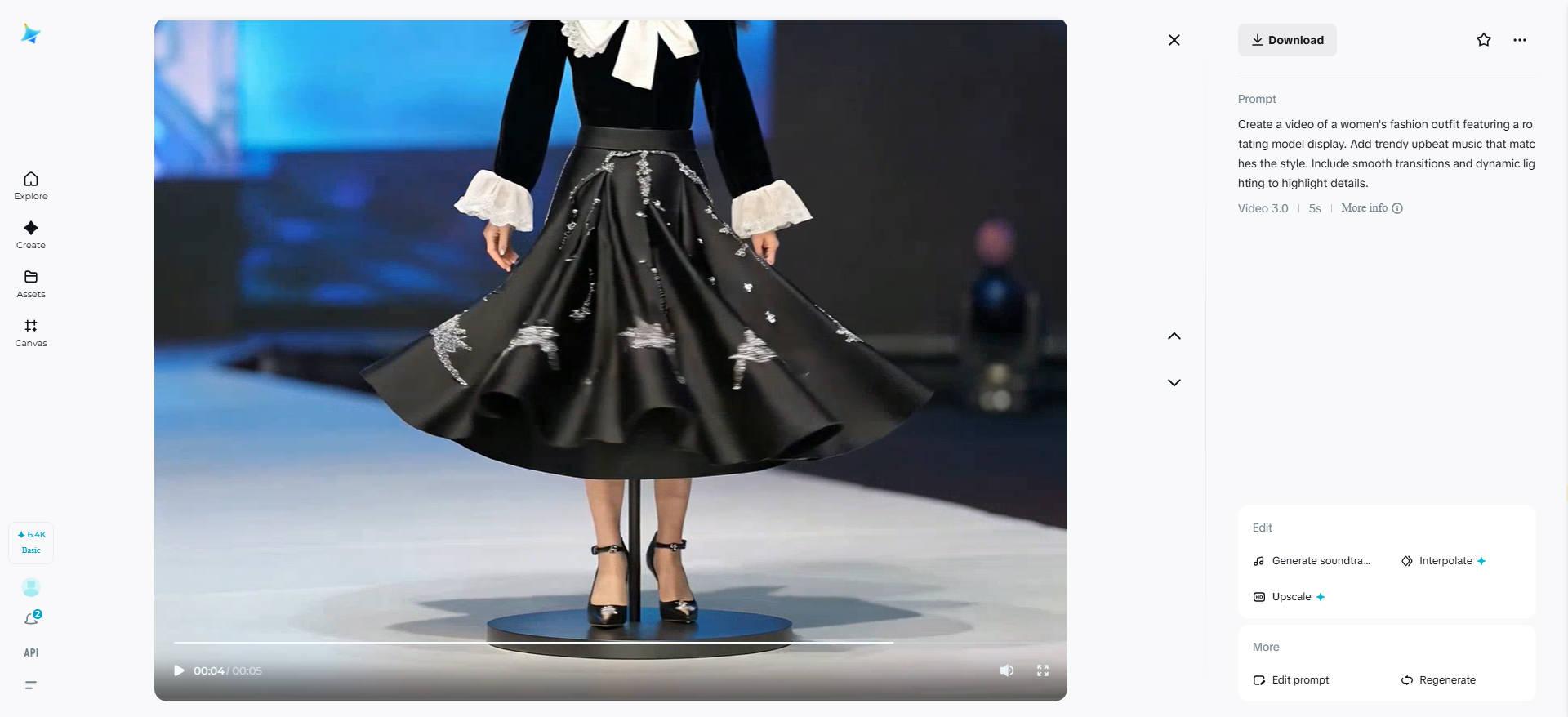 Fashion showcase amplified by trend-matching music