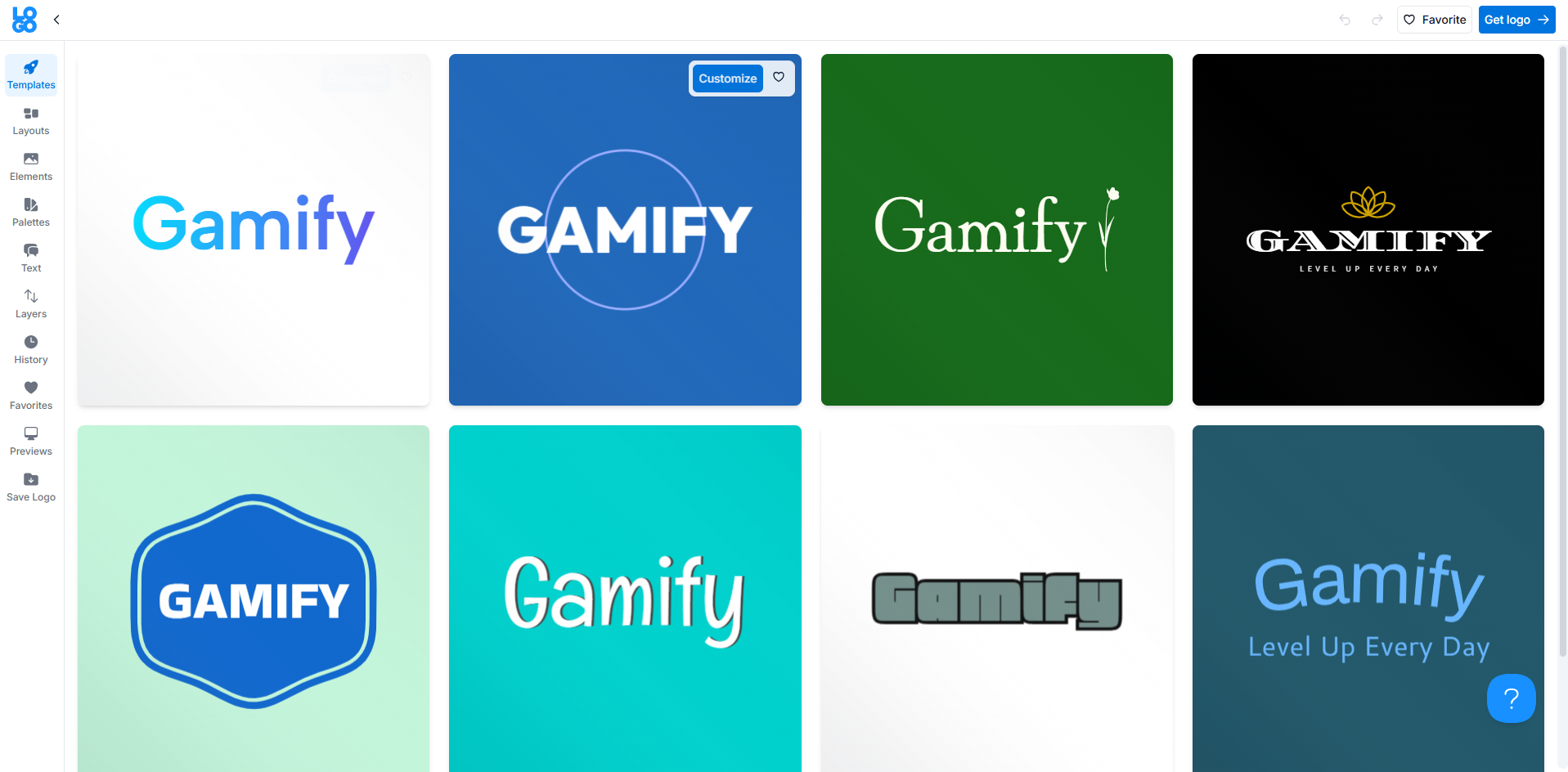 Interfaccia di LOGO: uno strumento ideale per creare un logo per il tuo brand.