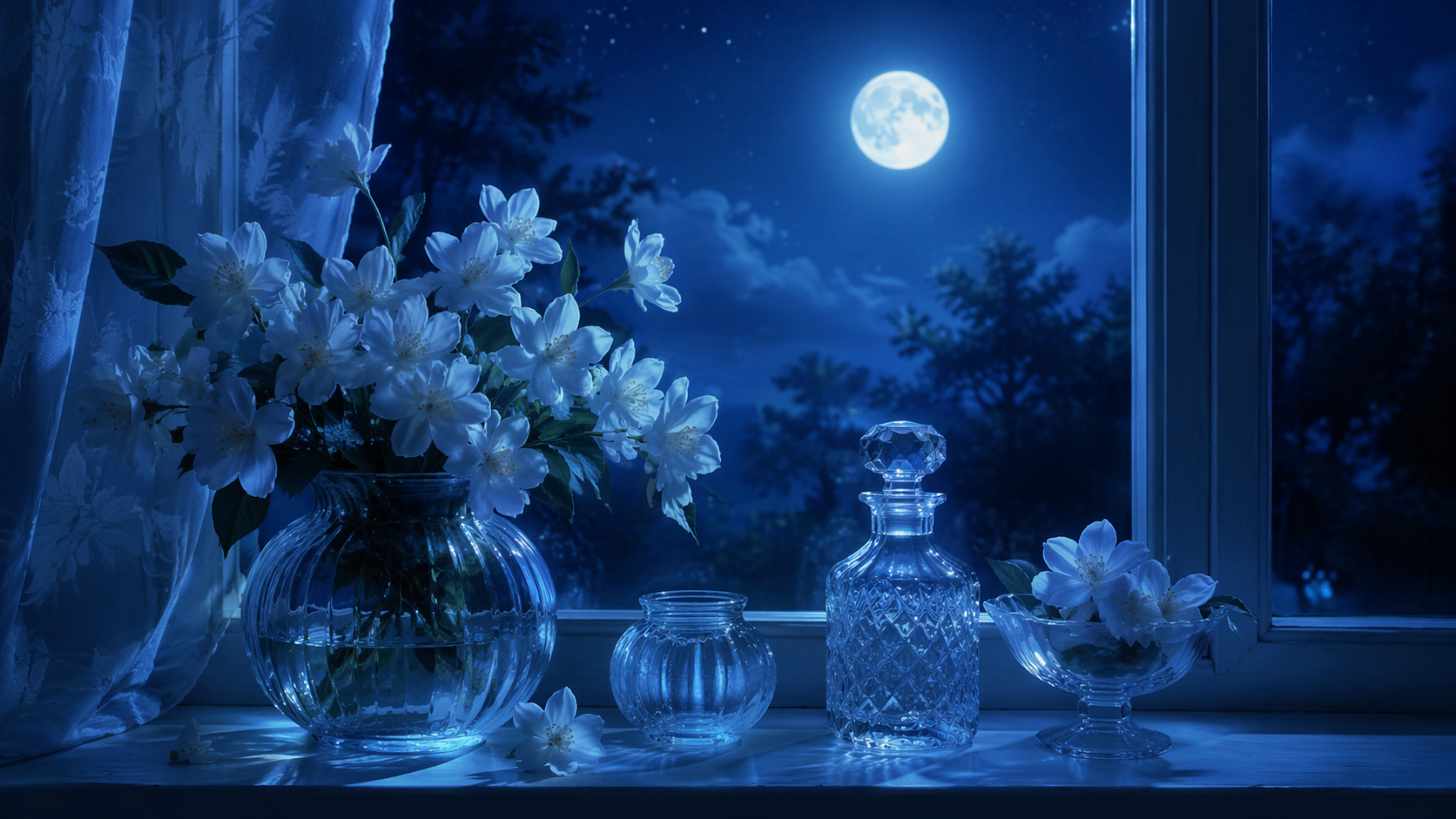 Dreamina AI moonlight filter prompt halimbawa 2: Reflective Lake Night