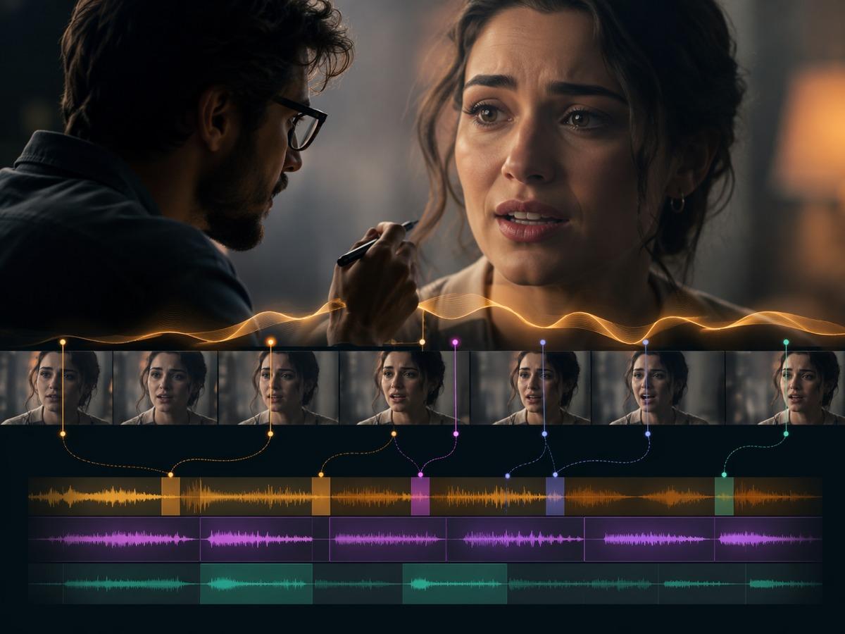 film dubbing lip sync okładka monitu AI 3 w 4: 3