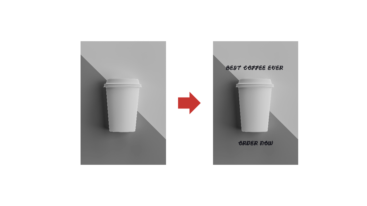 add text