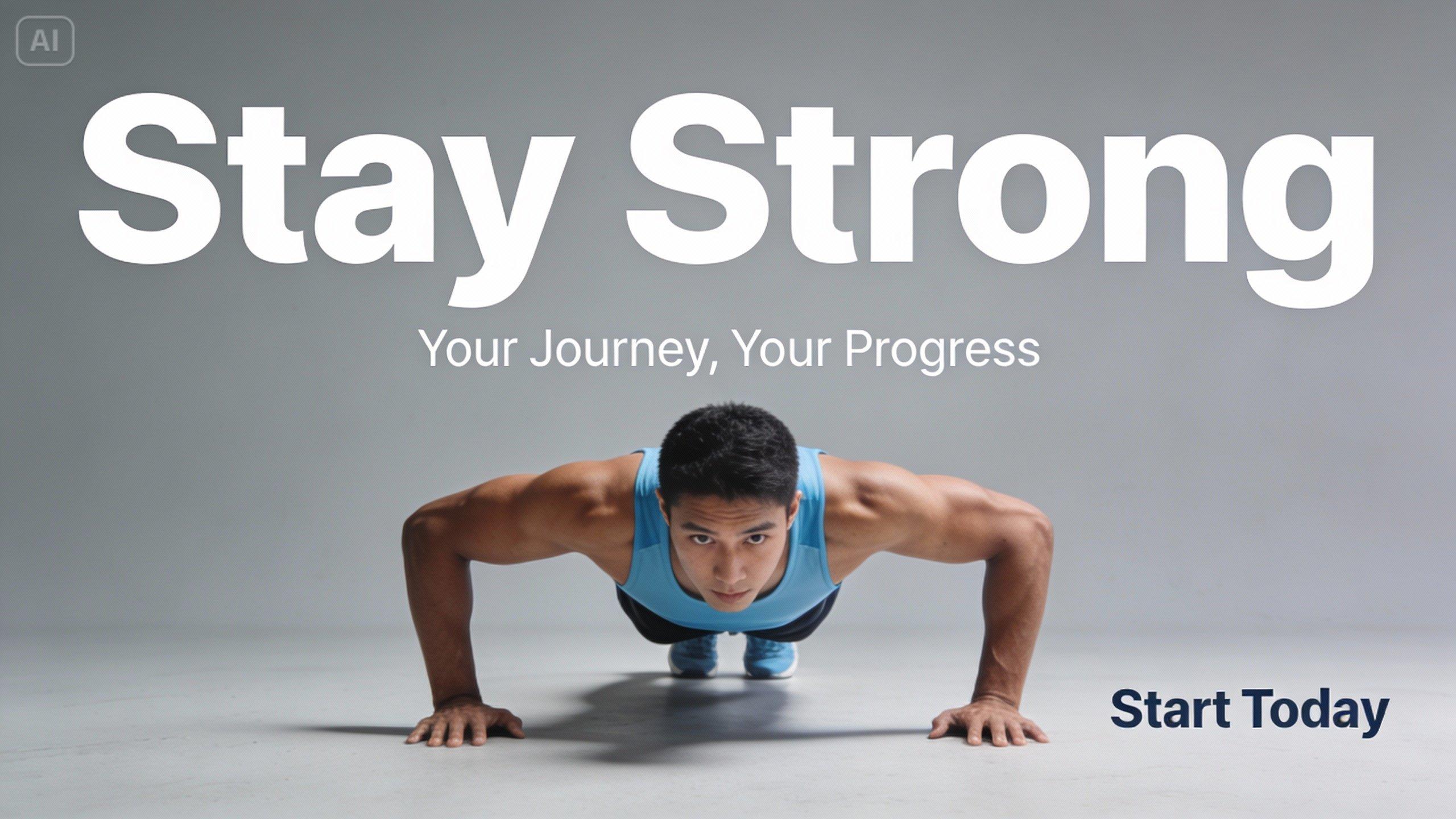 Minimalistisches Fitness-Poster mit klarem Design und subtilen Farbtönen