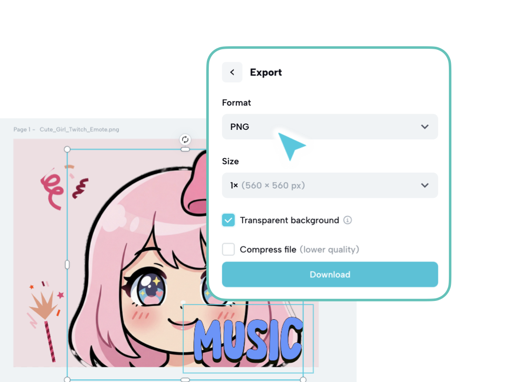 Export your design