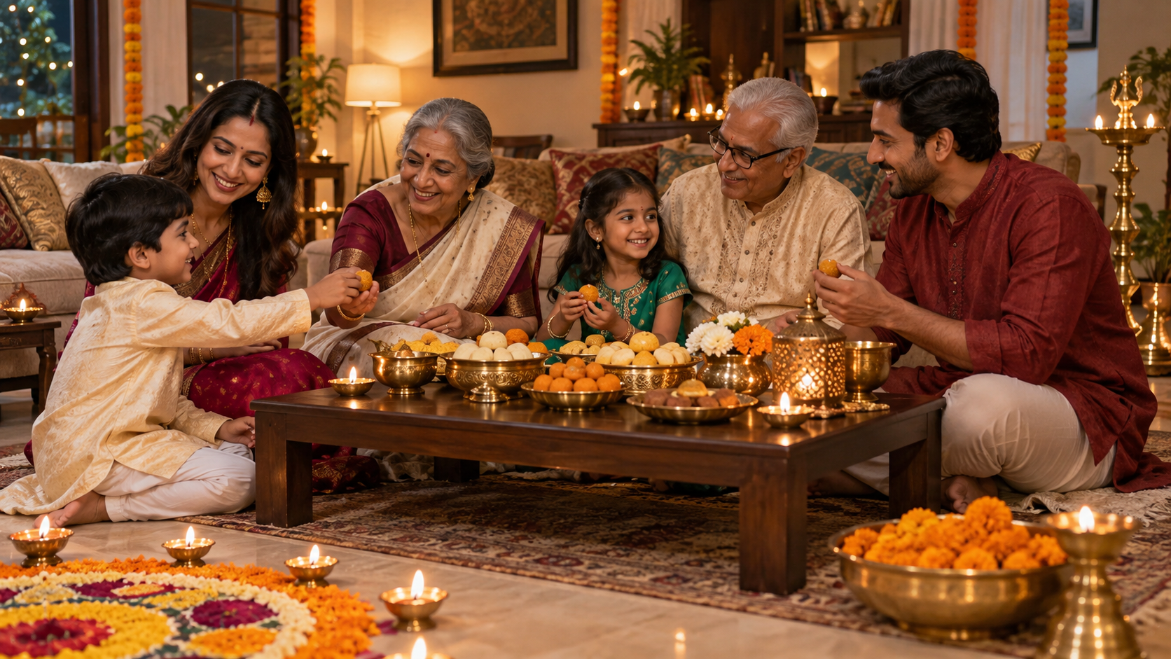 Diwali Family Prompts for AI Portraits | Dreamina