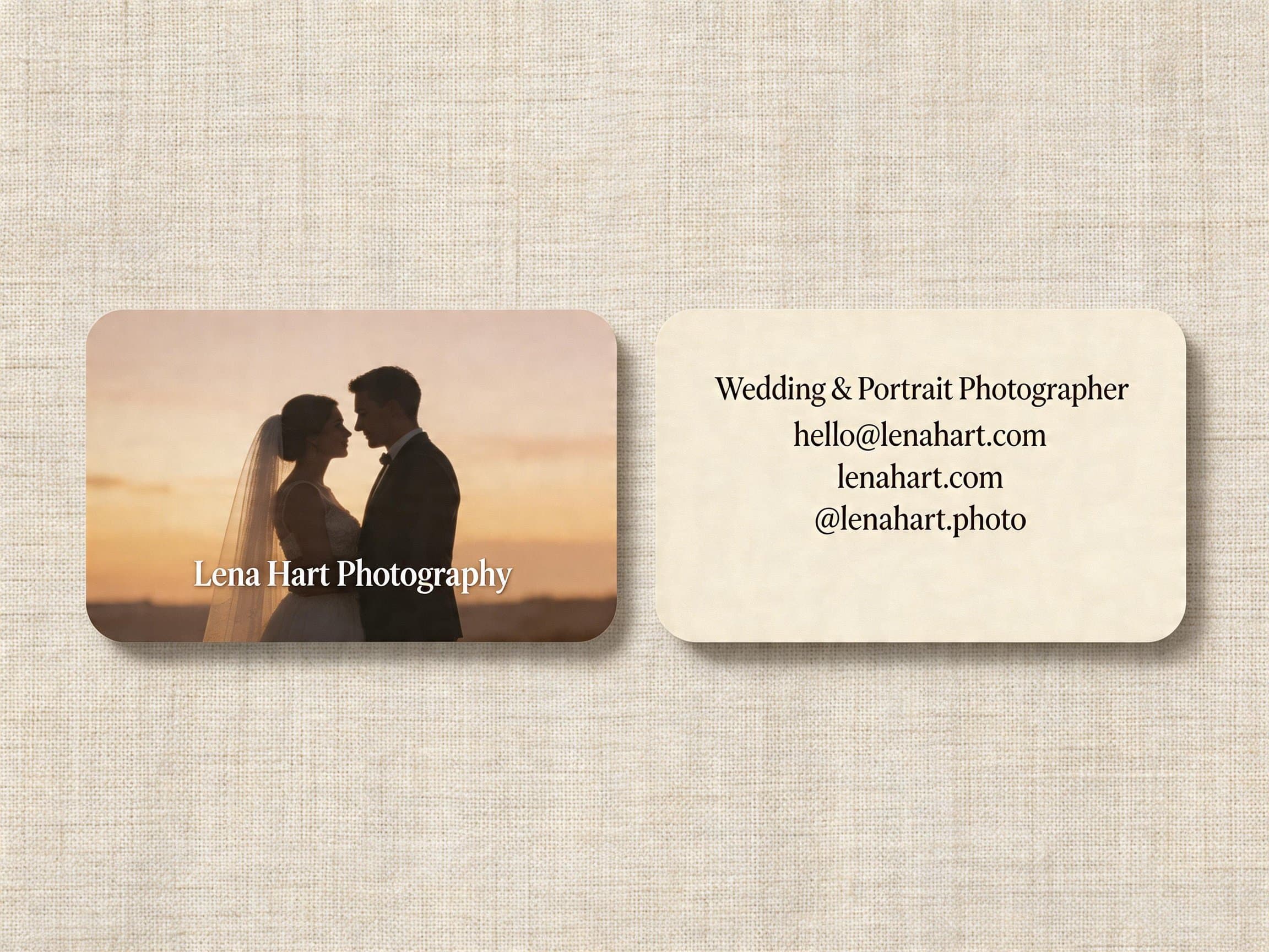 wedding photographer card