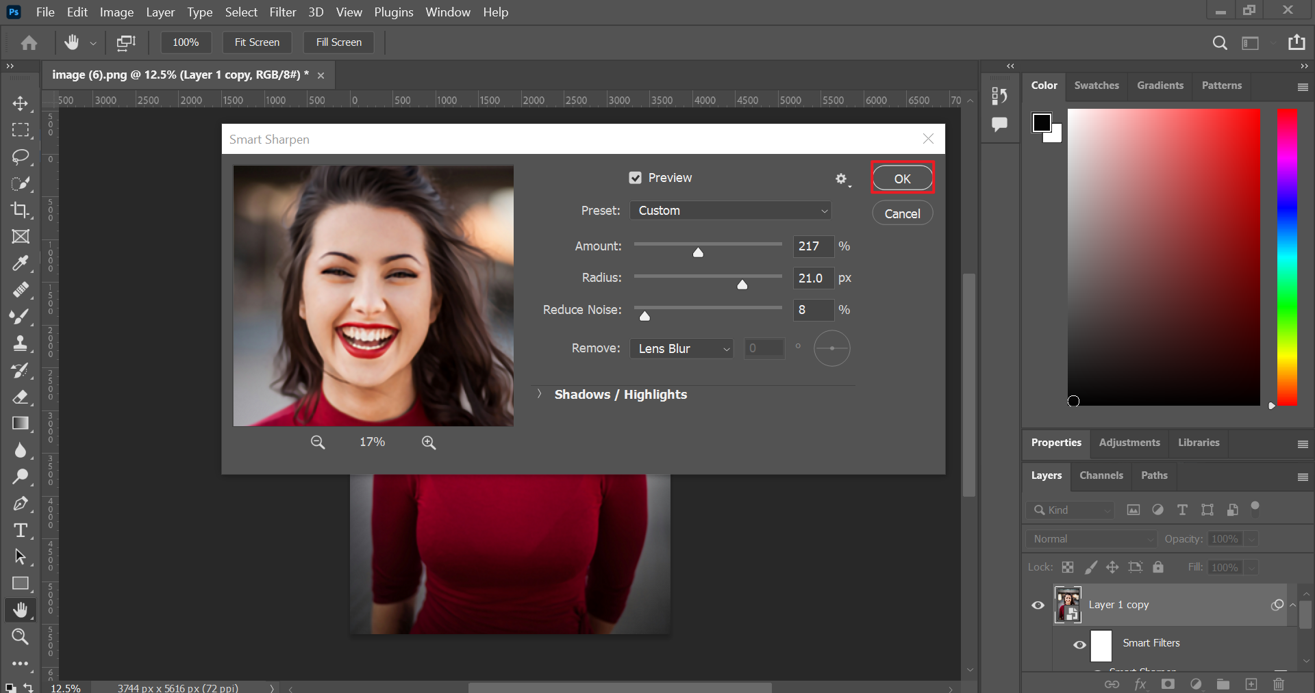 Foto in Photoshop schärfen