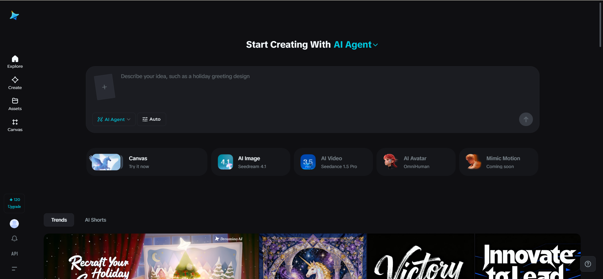 Dreamina interface