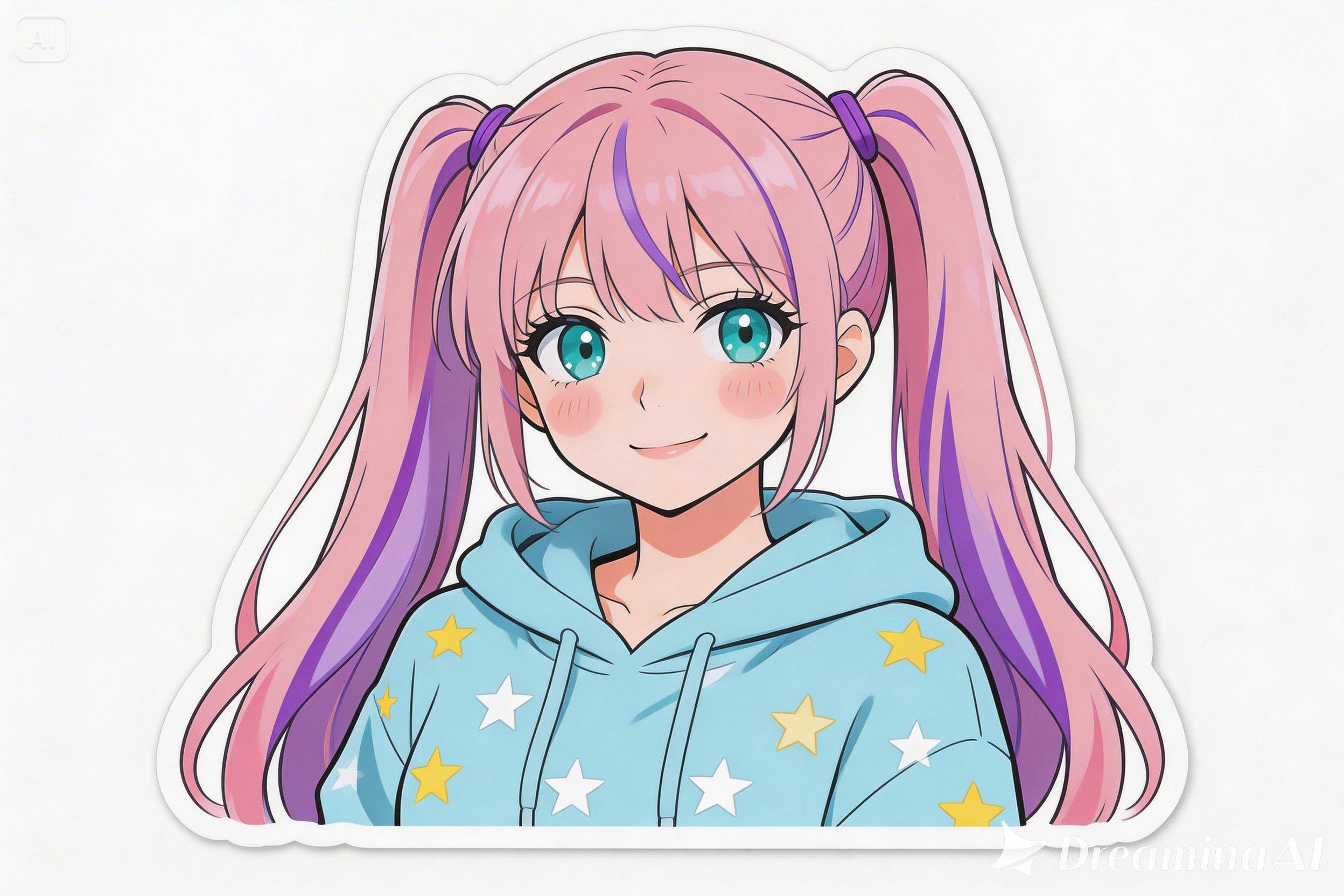 Anime karakter sticker