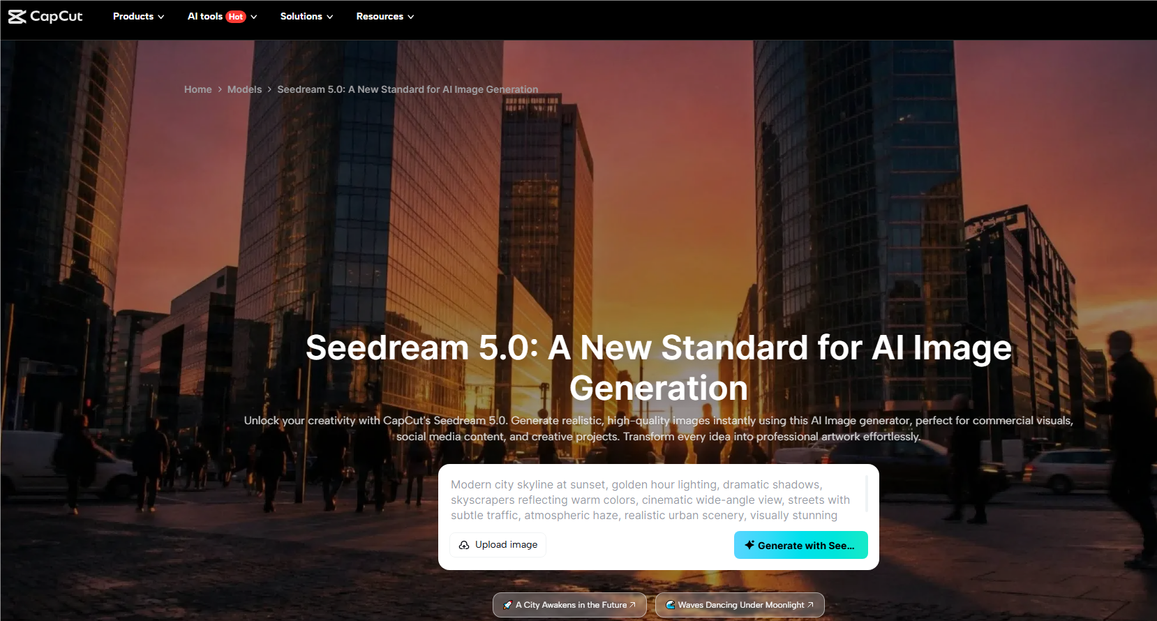 CapCut Seedream 5.0 Model generowania obrazów AI