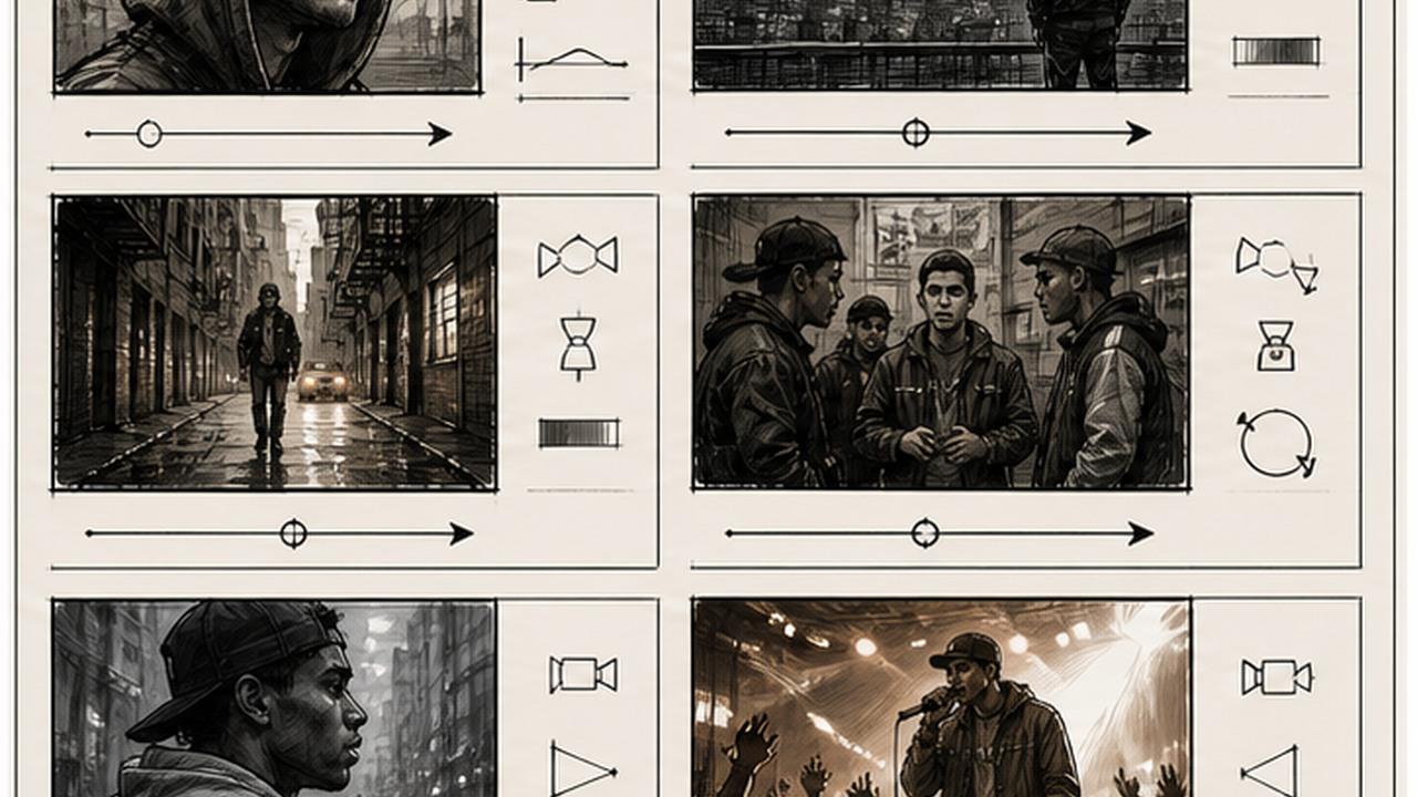 Müzik Videosu Storyboard Maker istemi sonucu 2