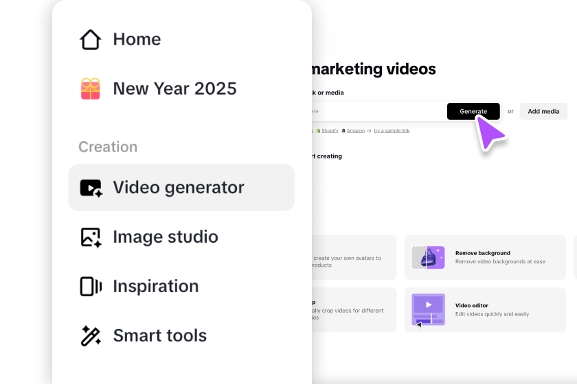 Accede al generador de videos