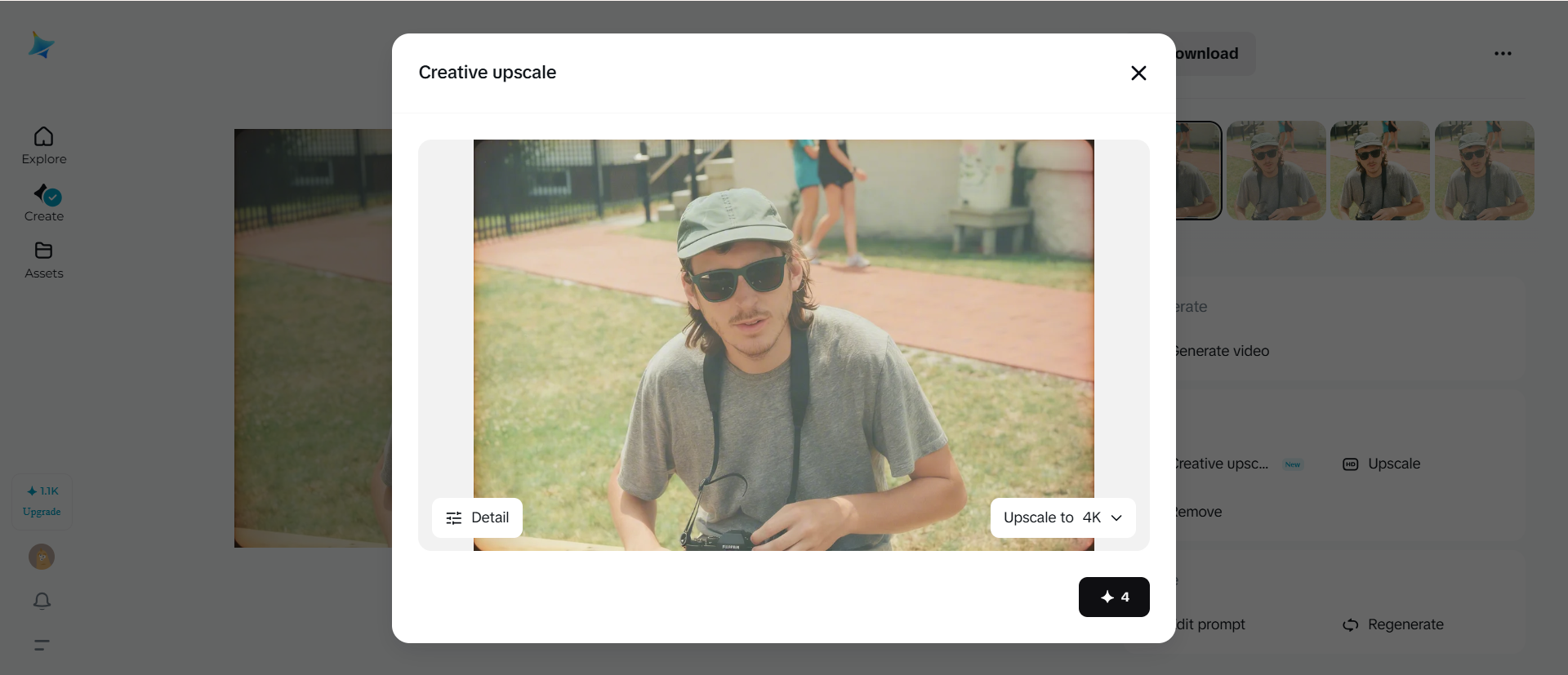 Creative upscale