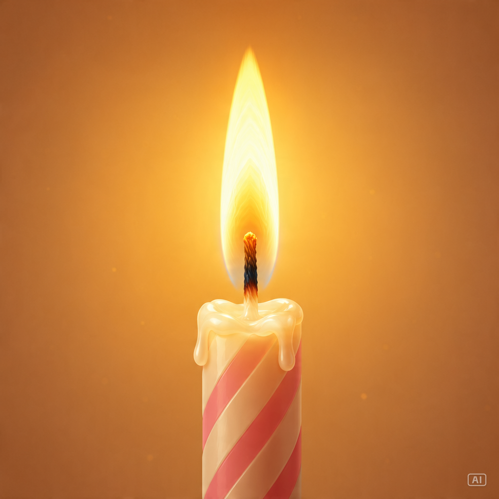 Flickering candle birthday GIF base image generated by Pippit