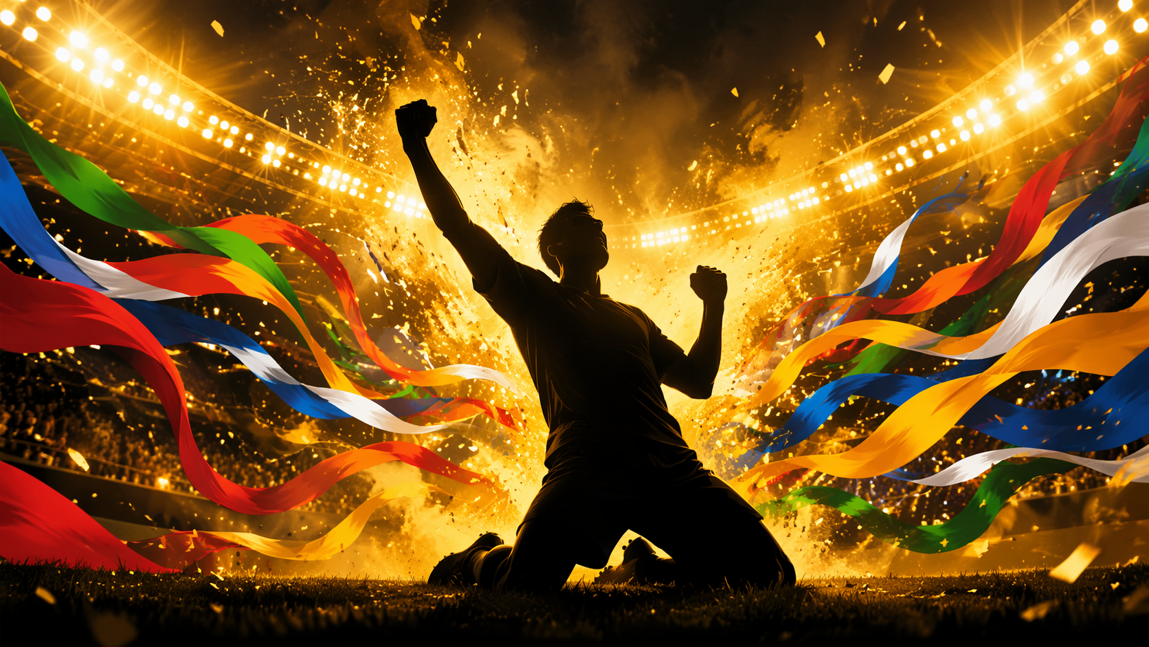 Copa del mundo de cuartos de final de Dreamina 2026, cartel de ai, ejemplo rápido 6: Noche del trofeo de cuartos de final