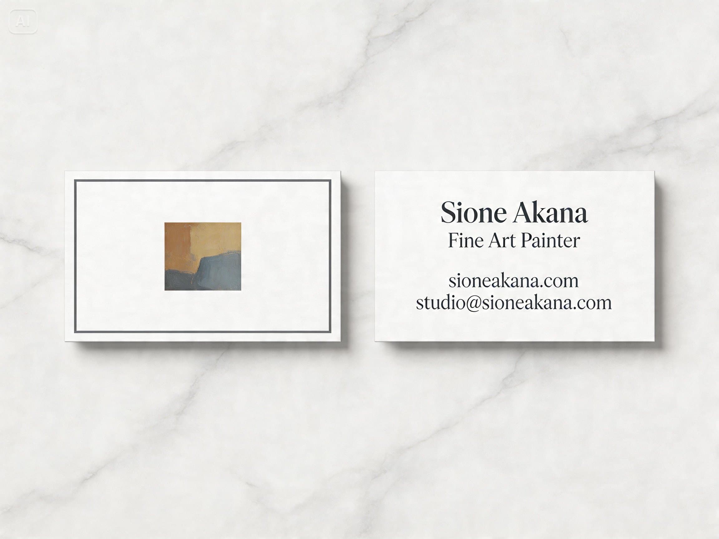 minimalist gallery-style card