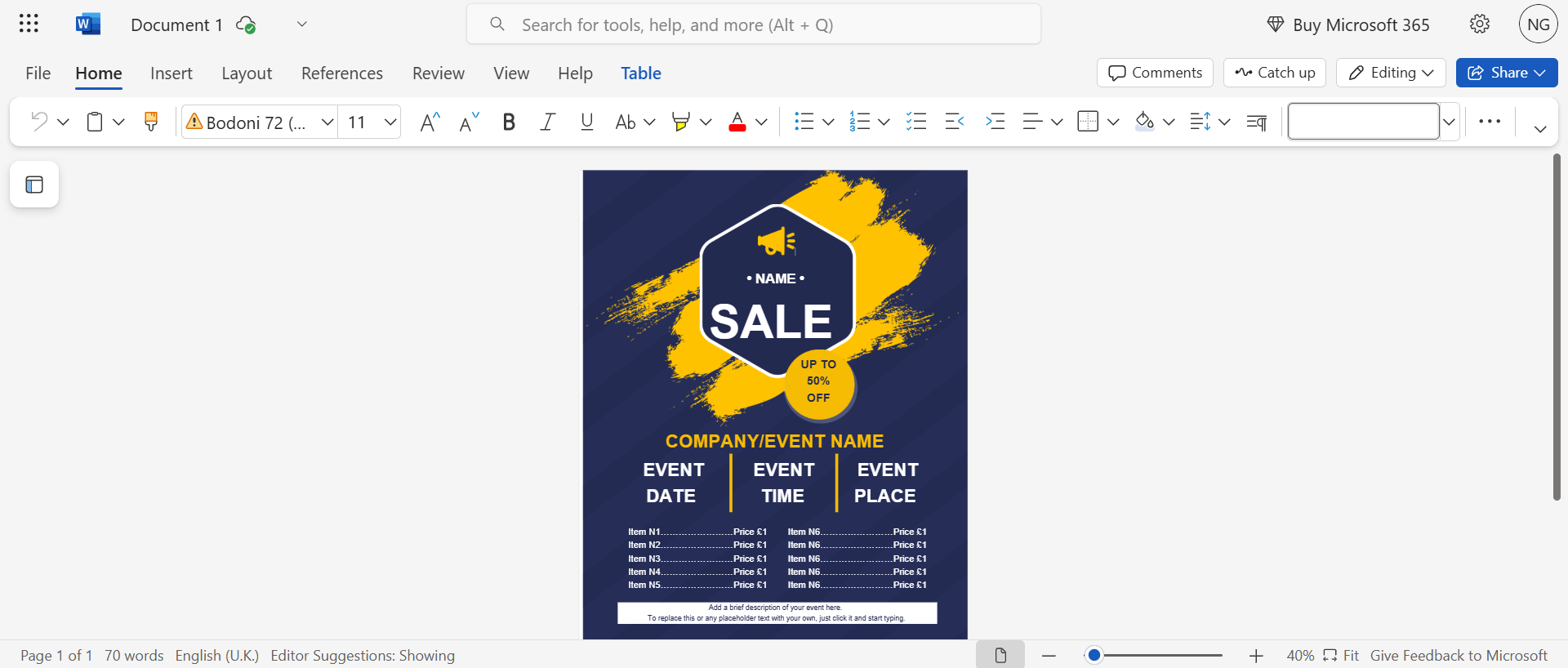 MS Word