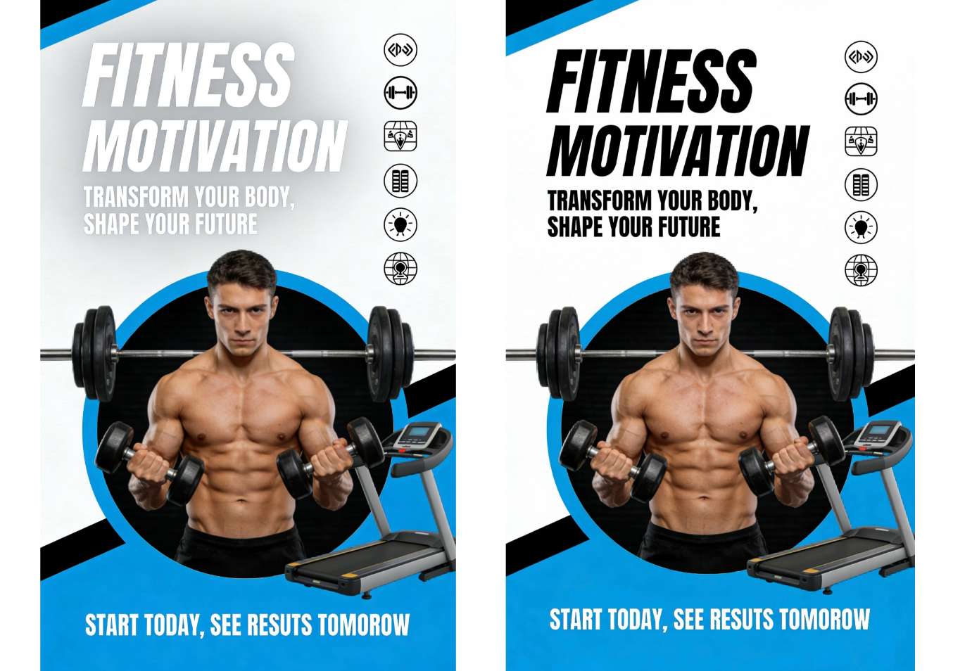 Ändern Sie die Elemente des Fitness-Posters mit der interaktiven Bearbeitungsfunktion von Dreamina.
