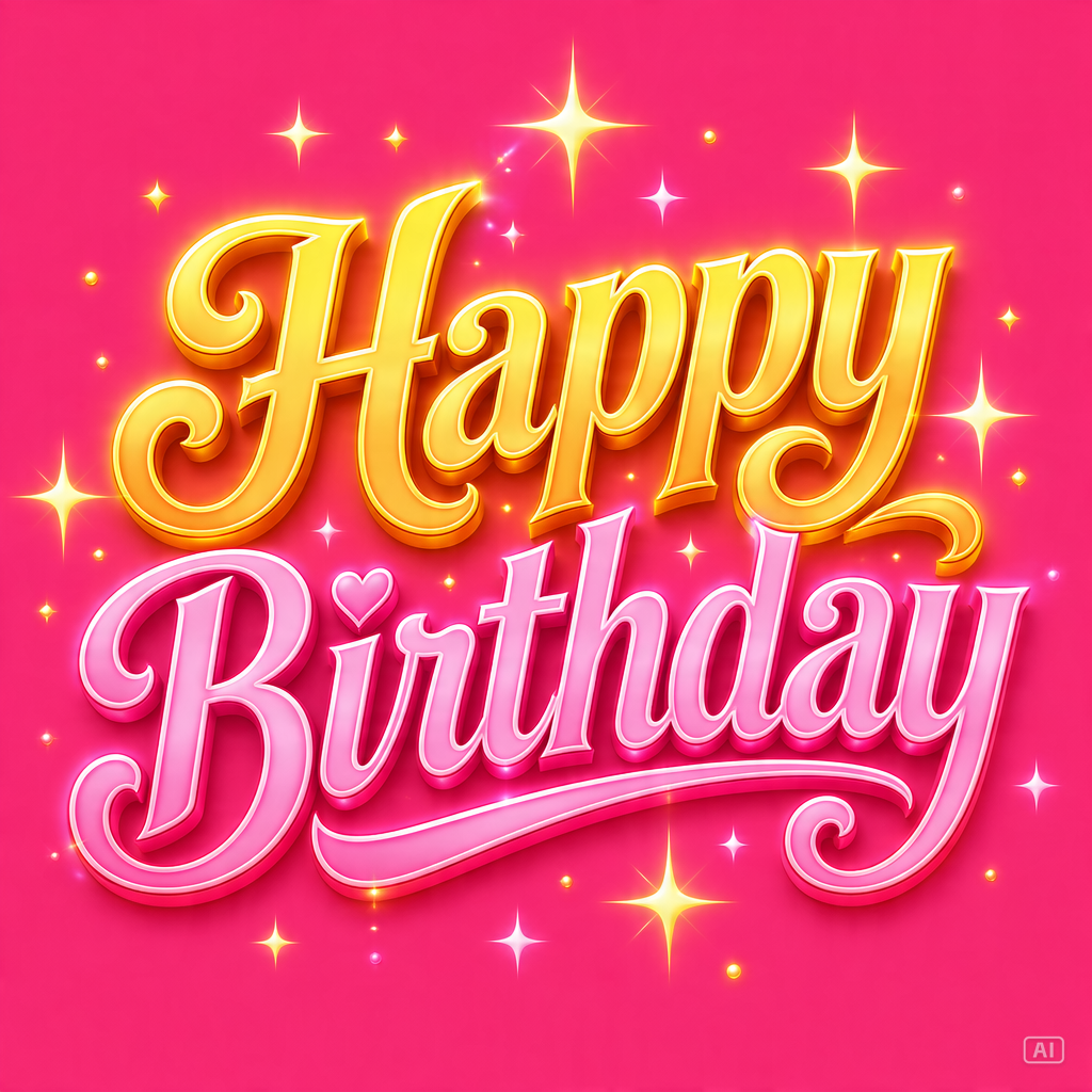Sparkling text birthday GIF base image generated by Pippit