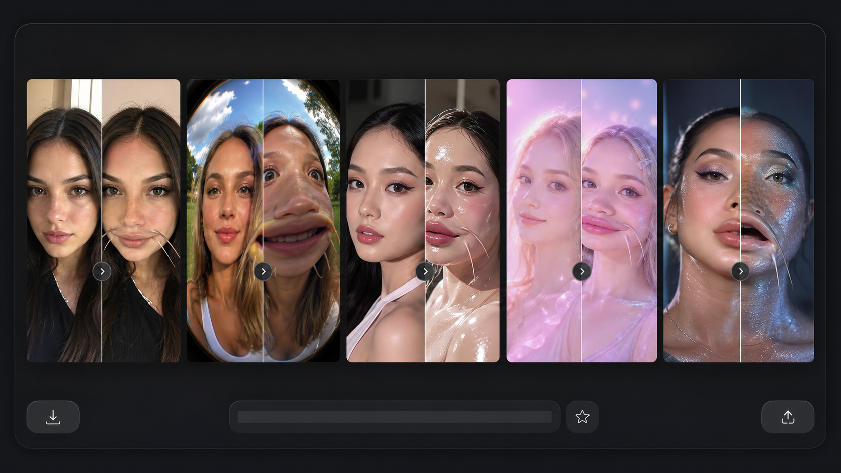 Catfish filter video trend board na may maraming istilo