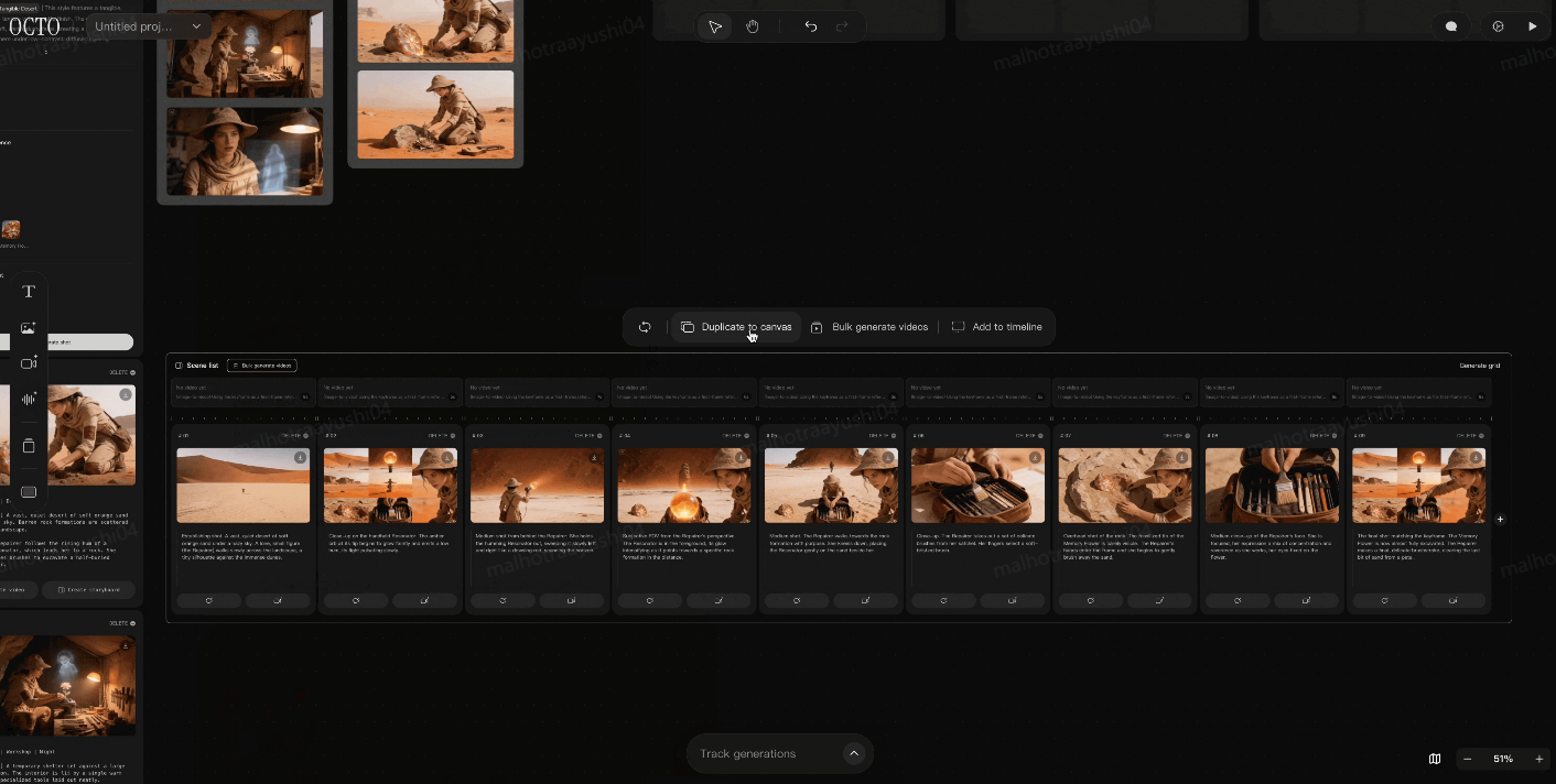 AI storyboard ve sahne planlama