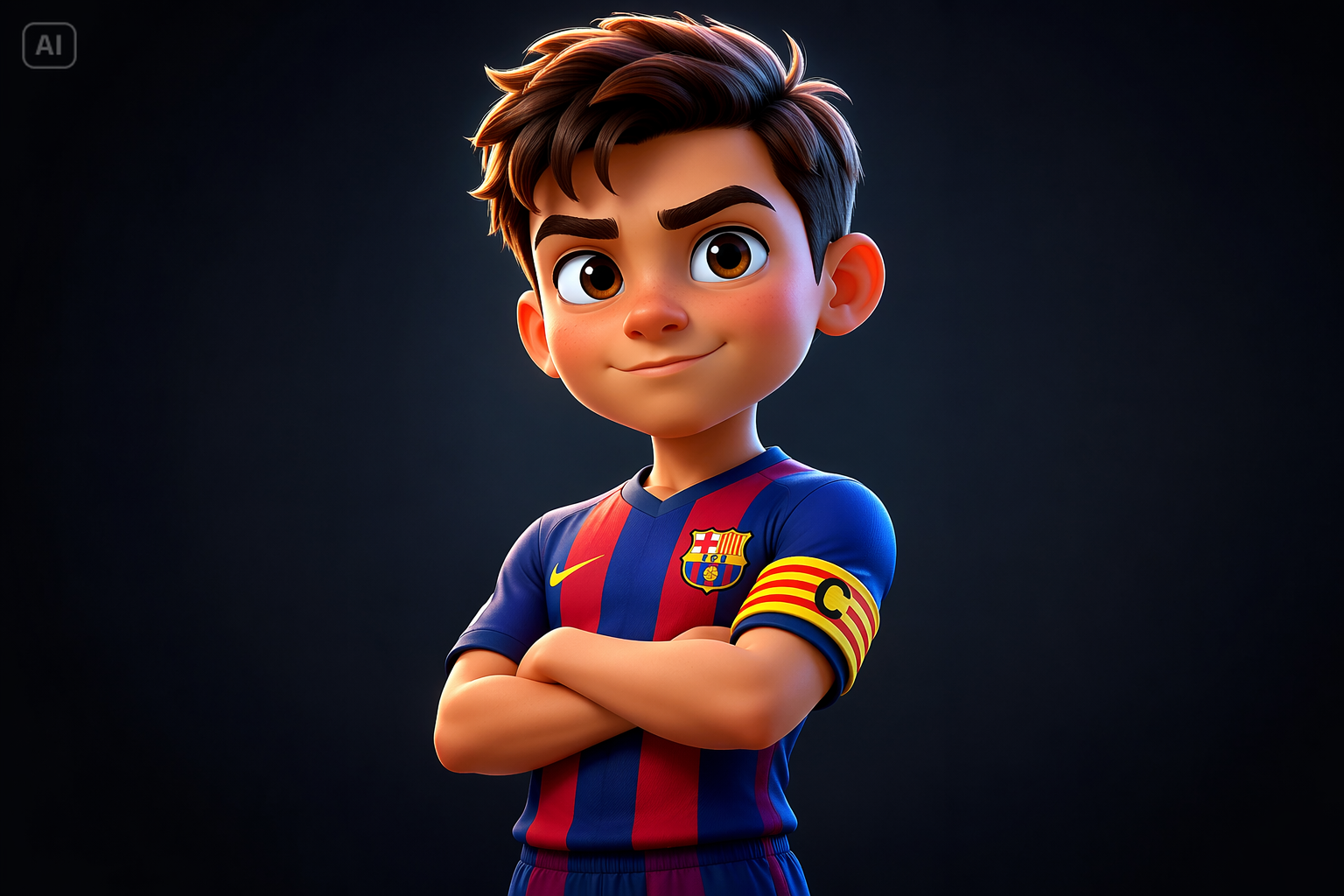 AI voetbal avatar generator van foto prompt
