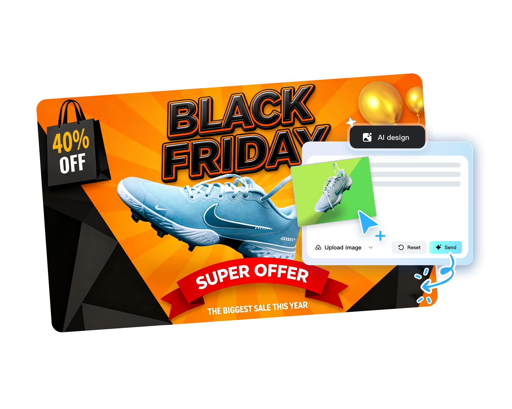 Công cụ thiết kế banner Black Friday CapCut