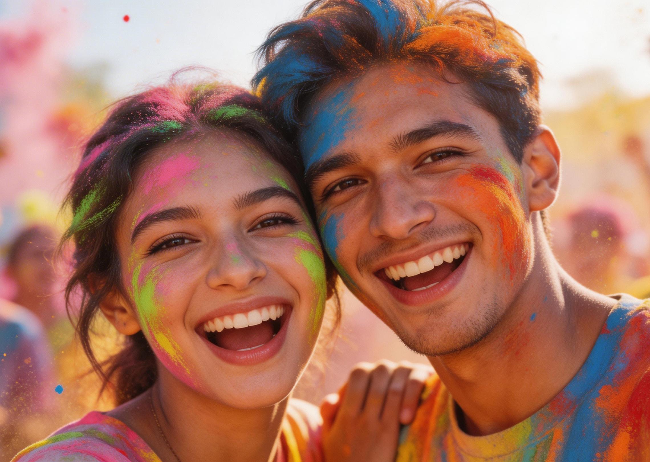 imej latar belakang trend holi