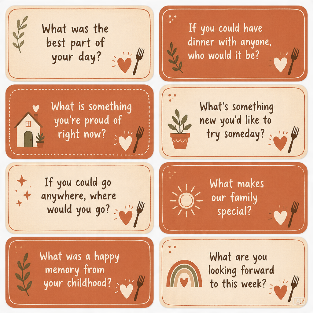 Family dinner conversation card design generated by Pippit