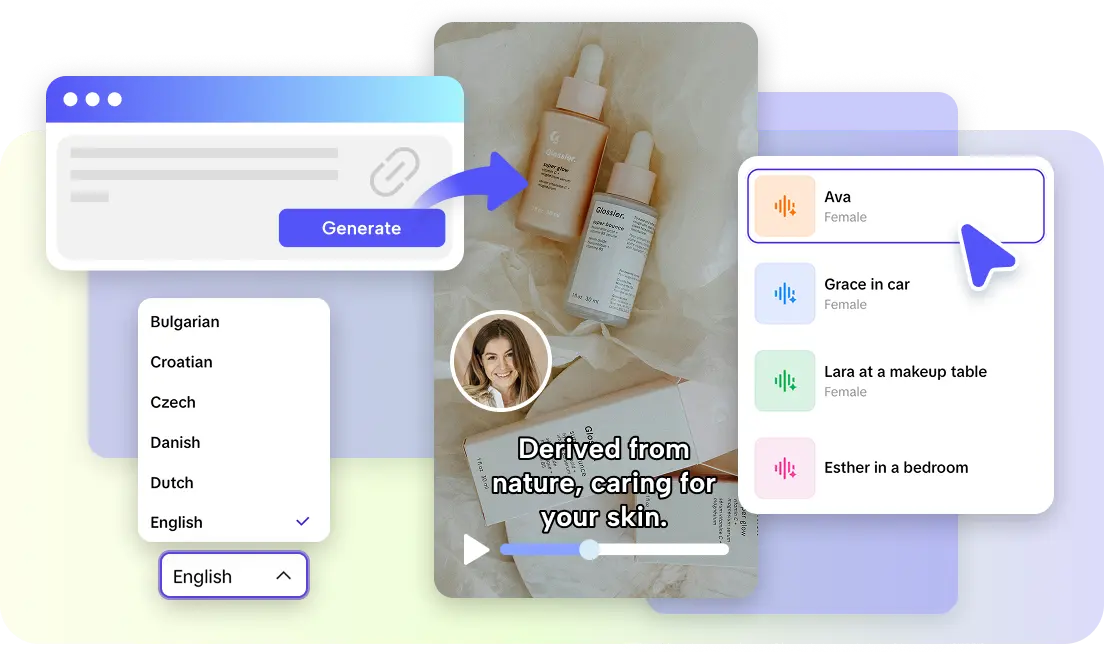 Text to video using Pippit