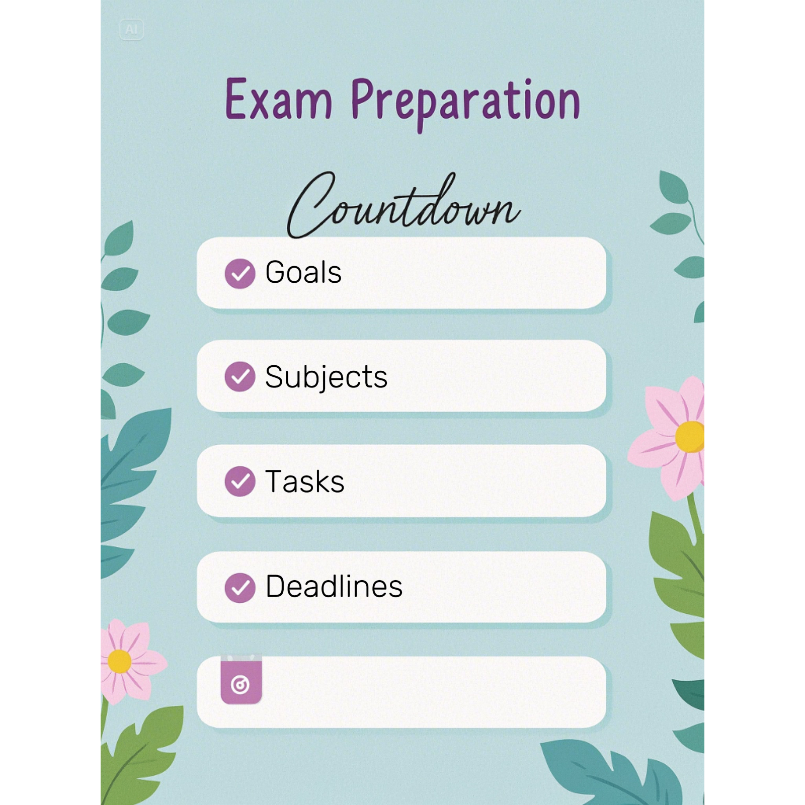 To do list ideas for students
