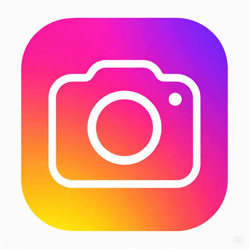 Sunset gradient camera app icon generated by Pippit