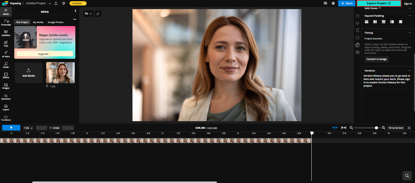 immagine in video