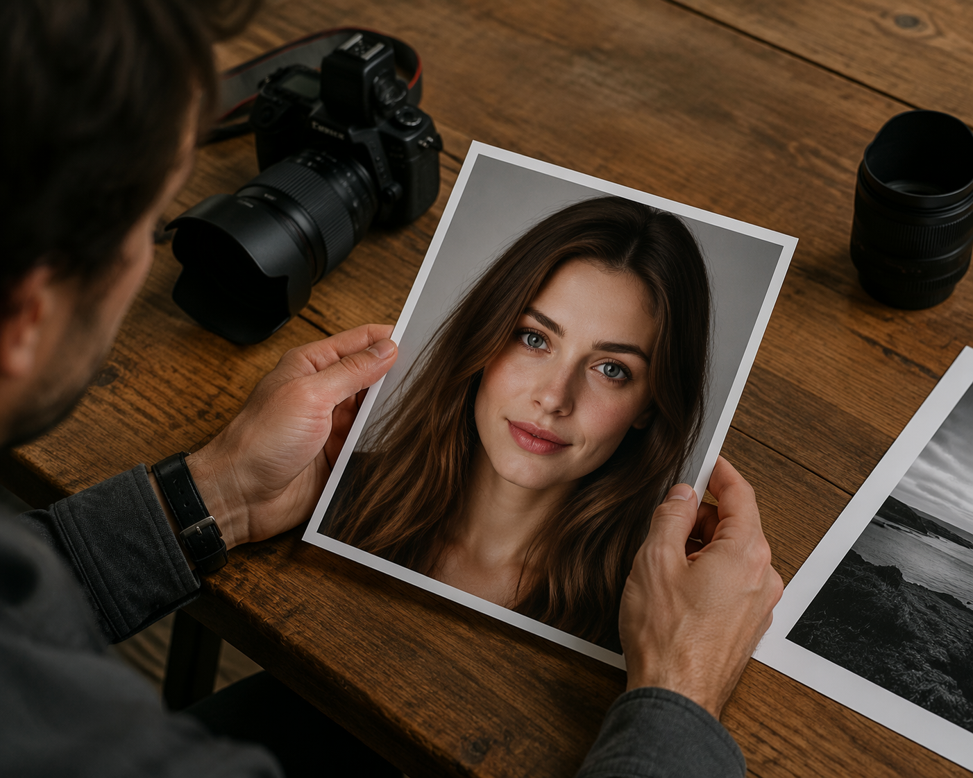 Dreamina remove red eye from photo prompt example 6: Soft Studio Retouch