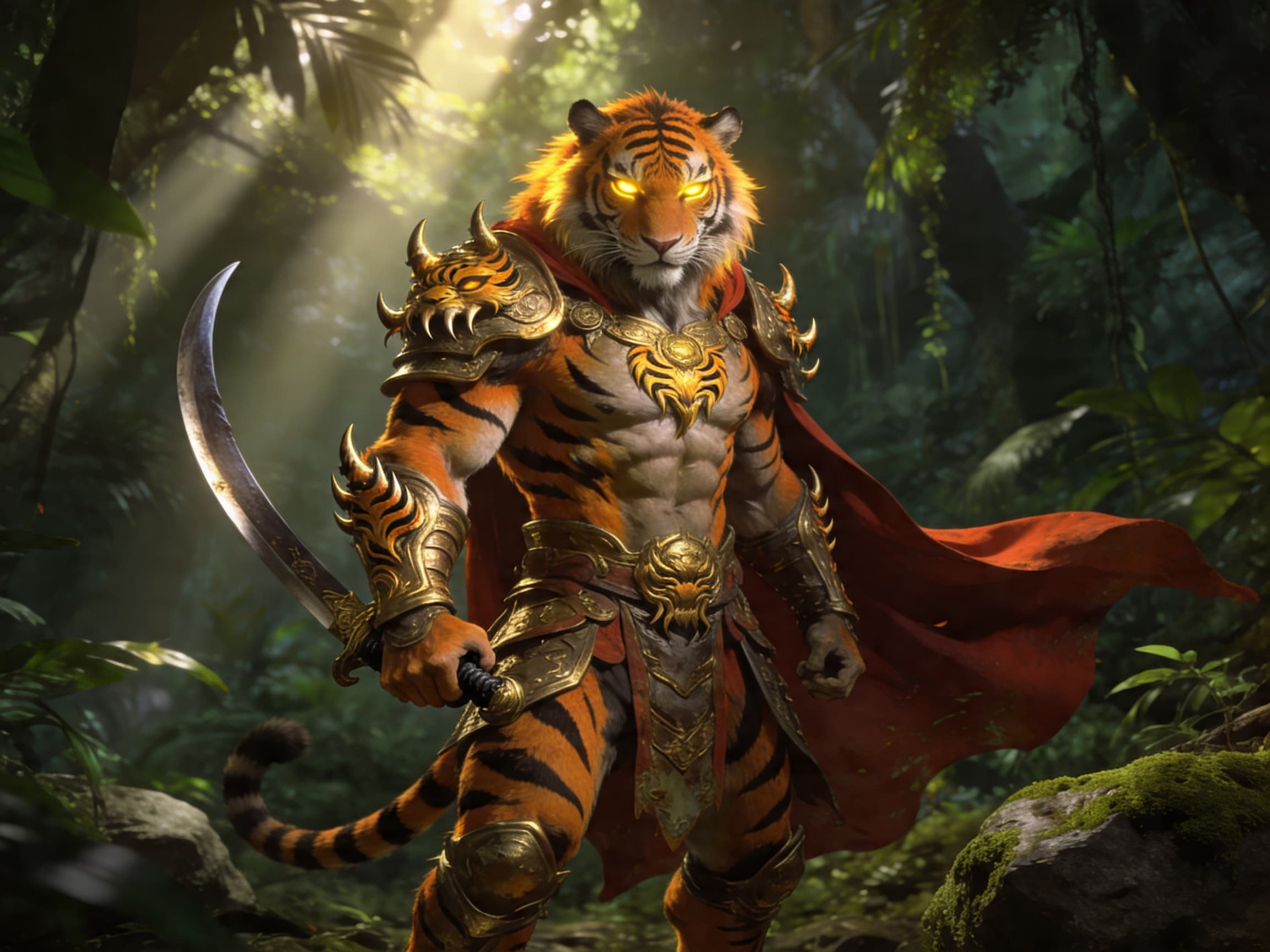 Majestic tiger guardian