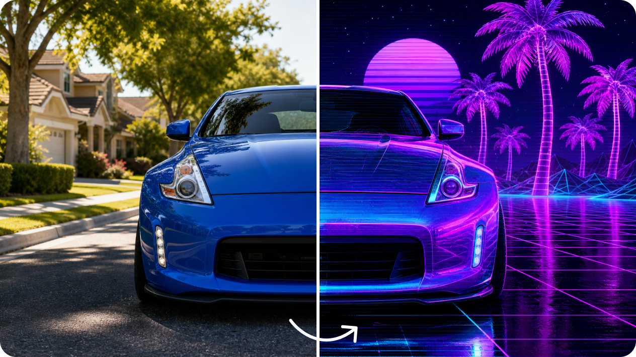 Apply any vaporwave style to your photos with AI