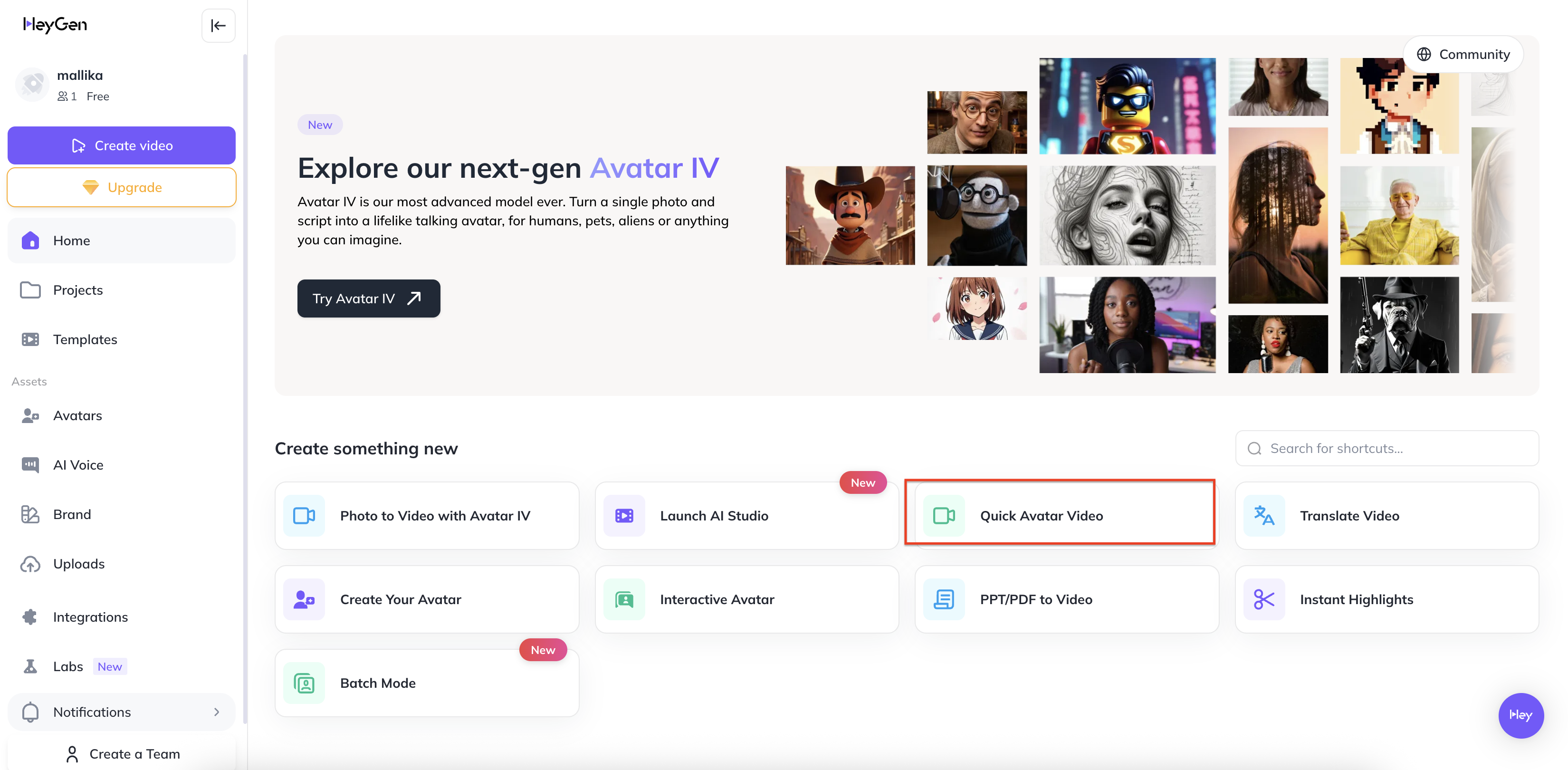 Create AI avatar video