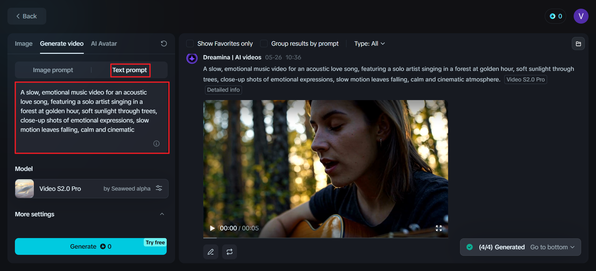 ai generate music video