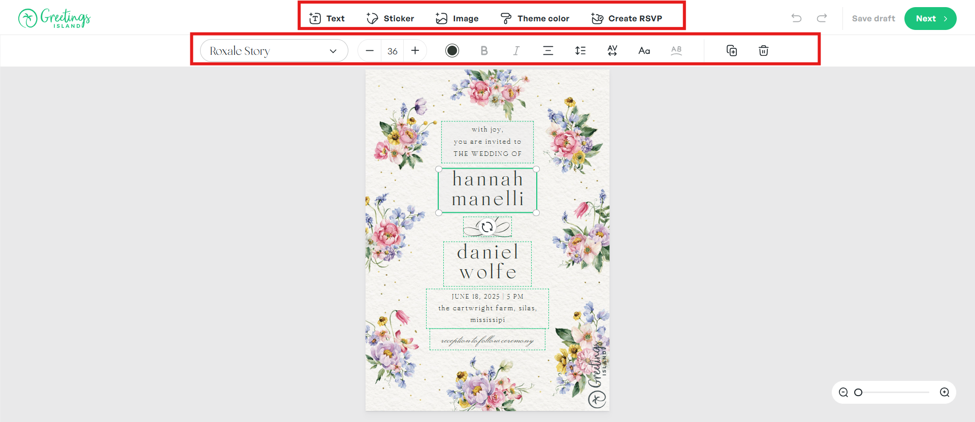 Personalizza il template