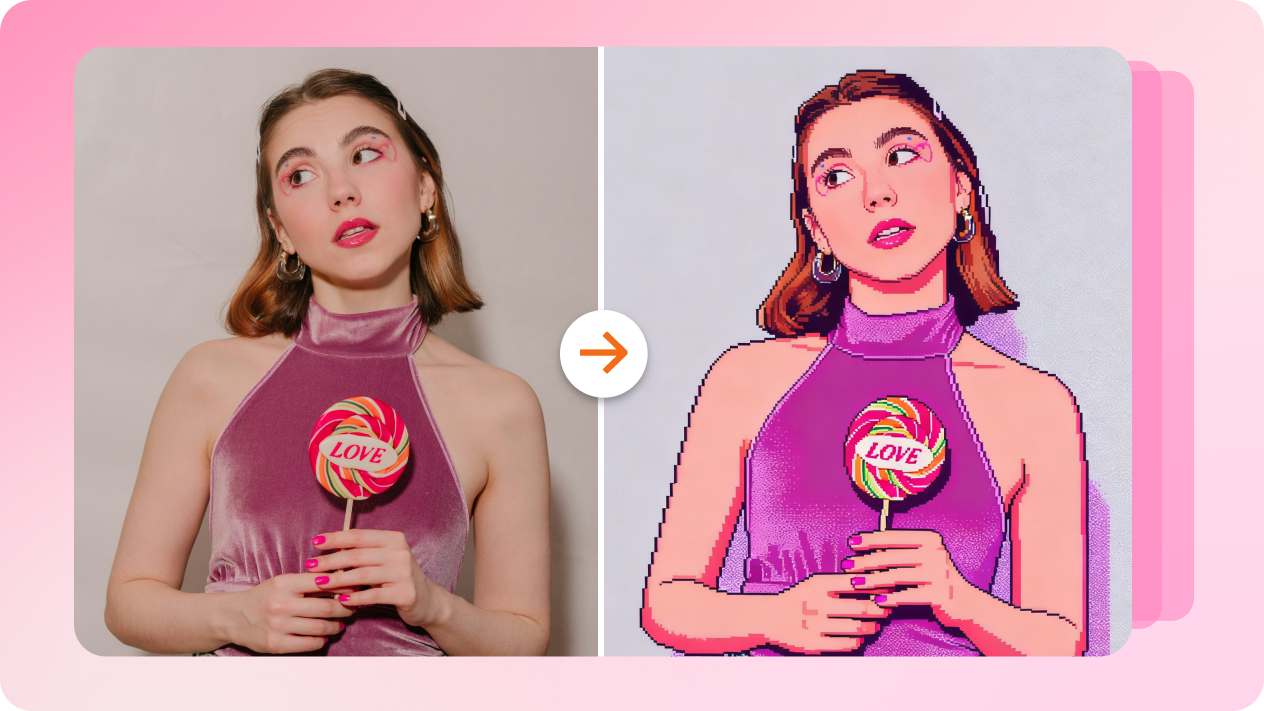 pixel art with image