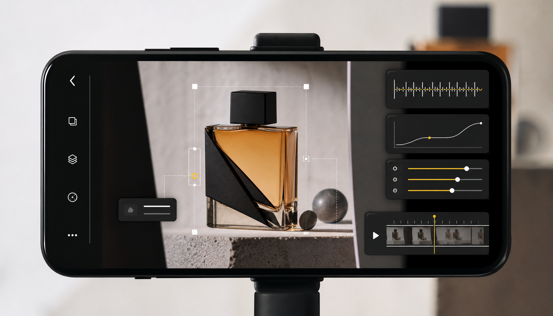 animated product specification overlays