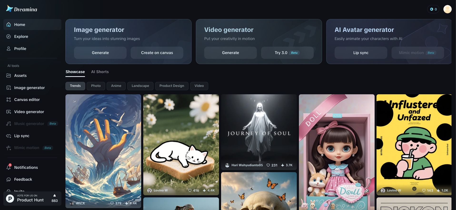 เครื่องกำเนิดภาพที่ขับเคลื่อนด้วย Dreamina AI