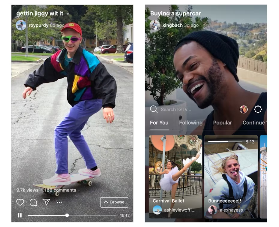 Beispiel für ein längeres IGTV-Video