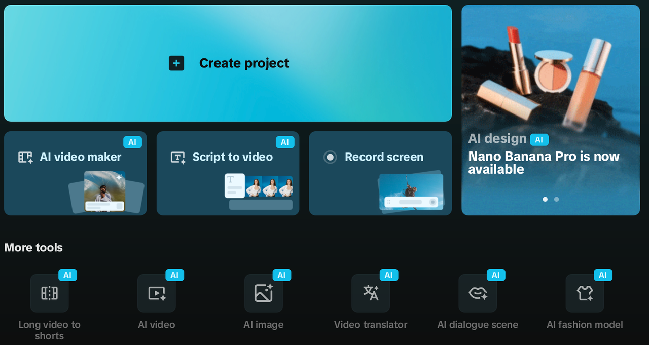 CapCut AI video yapımcısı