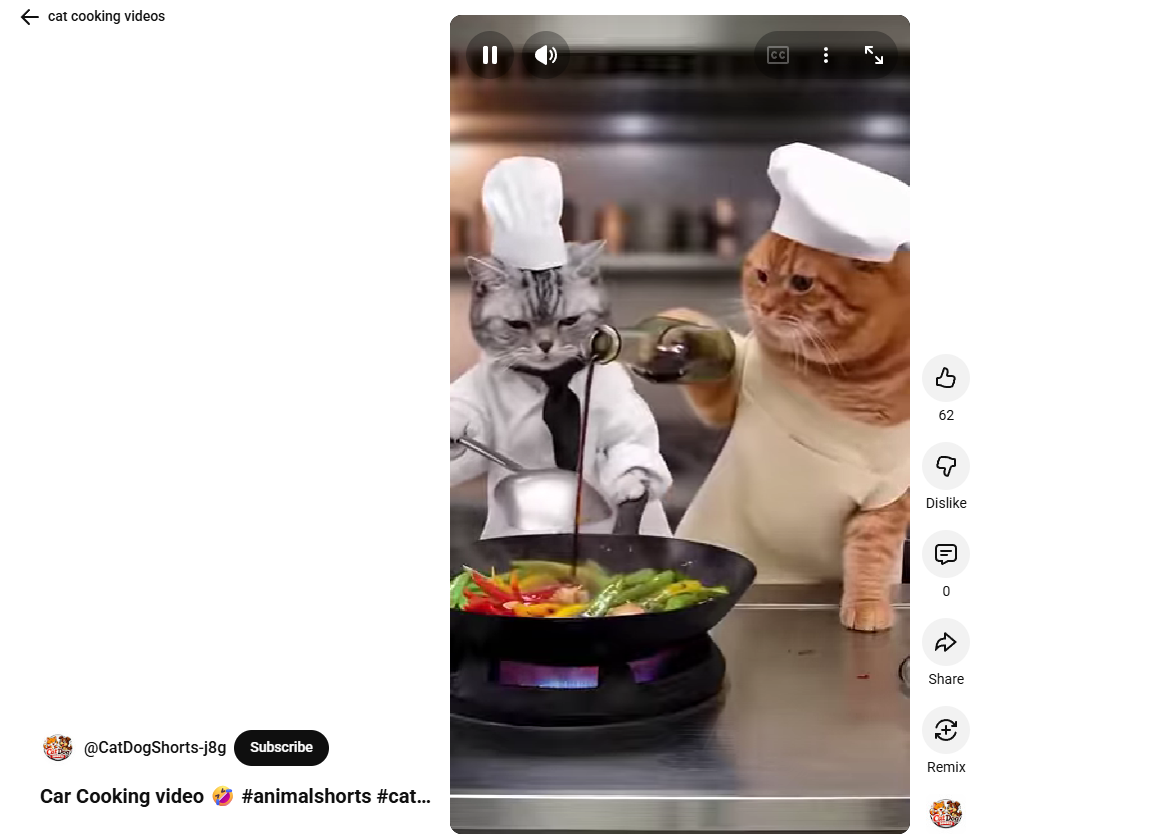 猫の料理動画