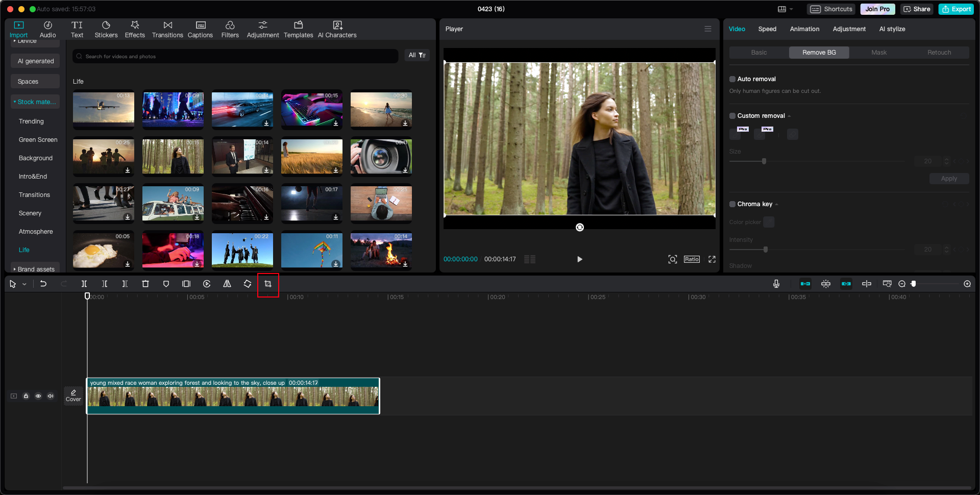 how to crop screen on CapCut