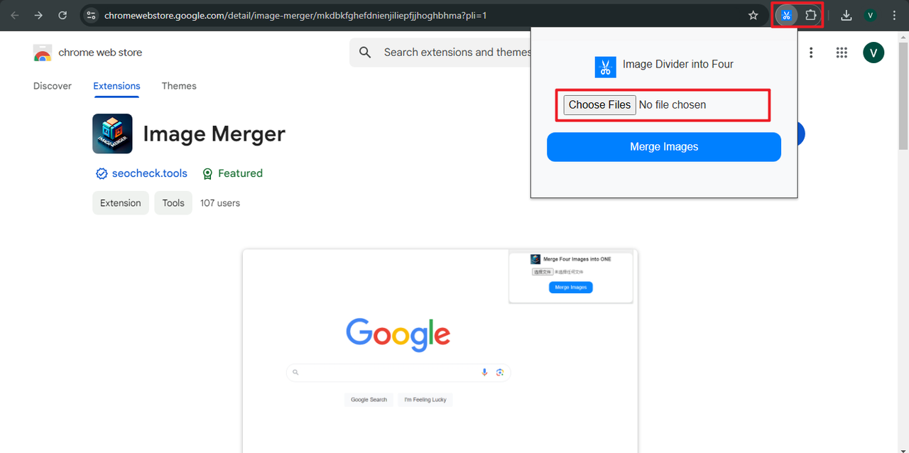 Add pic to pic online with Image merger