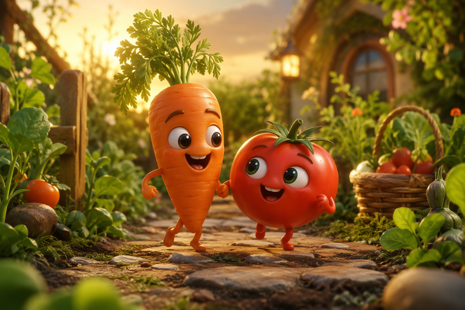 Exemple d'invite vidéo du générateur d'histoires de légumes Dreamina IA 2 : Carrot Hero Journey