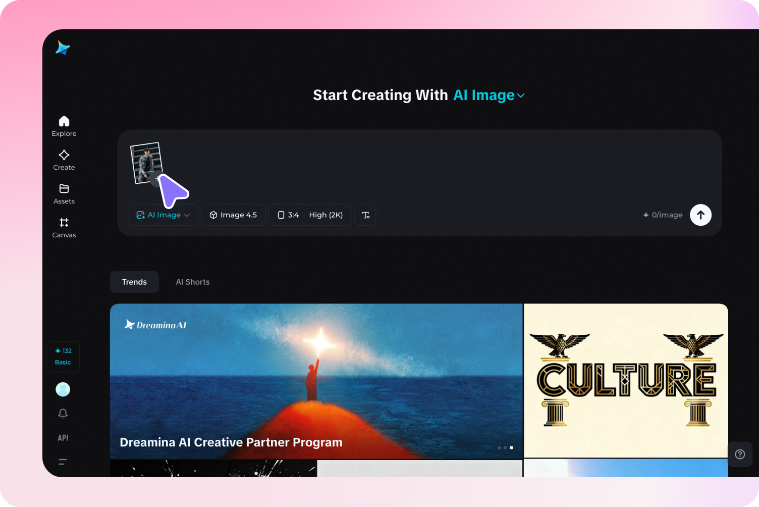 Încărcați gratuit o imagine pentru filtrul de vârstă AI al Dreamina online