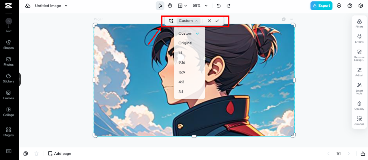 Crop an avatar